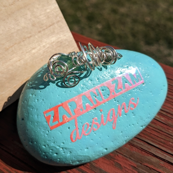 .925 Sterling Silver Pendant Mint Luster Crystal Quartz Stone Artisan Spiral - Picture 10 of 16